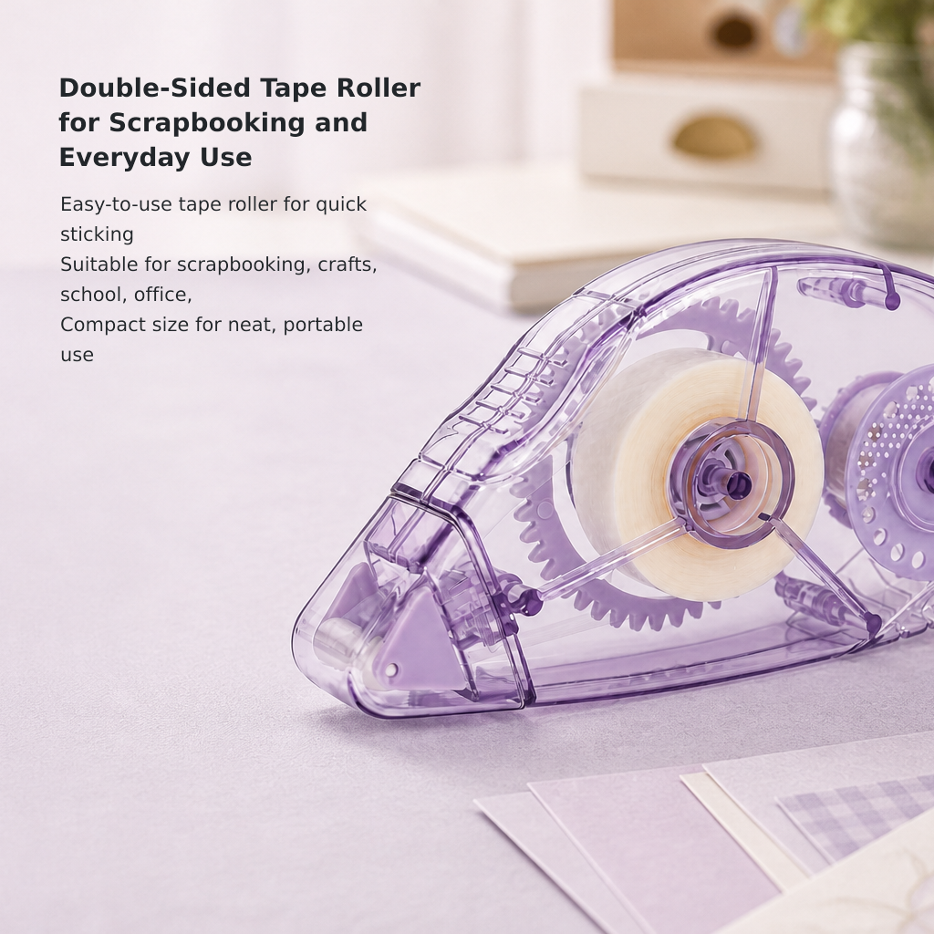 Double-Sided Tape Roller for Scrapbooking and Everyday Use